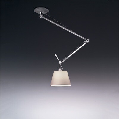 Artemide Tolomeo Off Center Suspension Lamp Artemide Tolomeo Off Center Suspension Lamp, Shade Dimensions: 12 inches, Shade Finish: Parchment