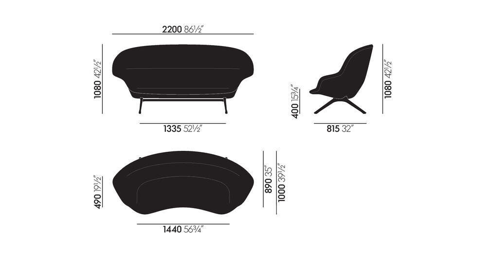 Vitra Abalon Sofa