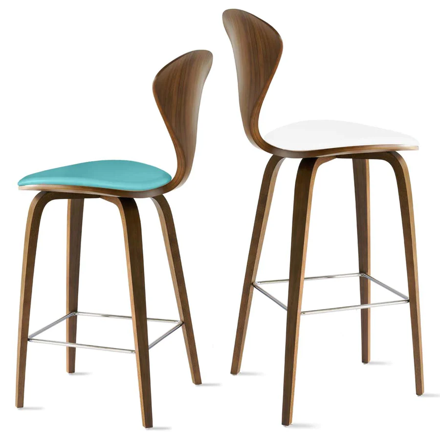Cherner Wood Base Stool - with seat pad