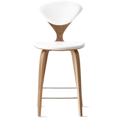 Cherner Wood Base Stool – with seat and back pads