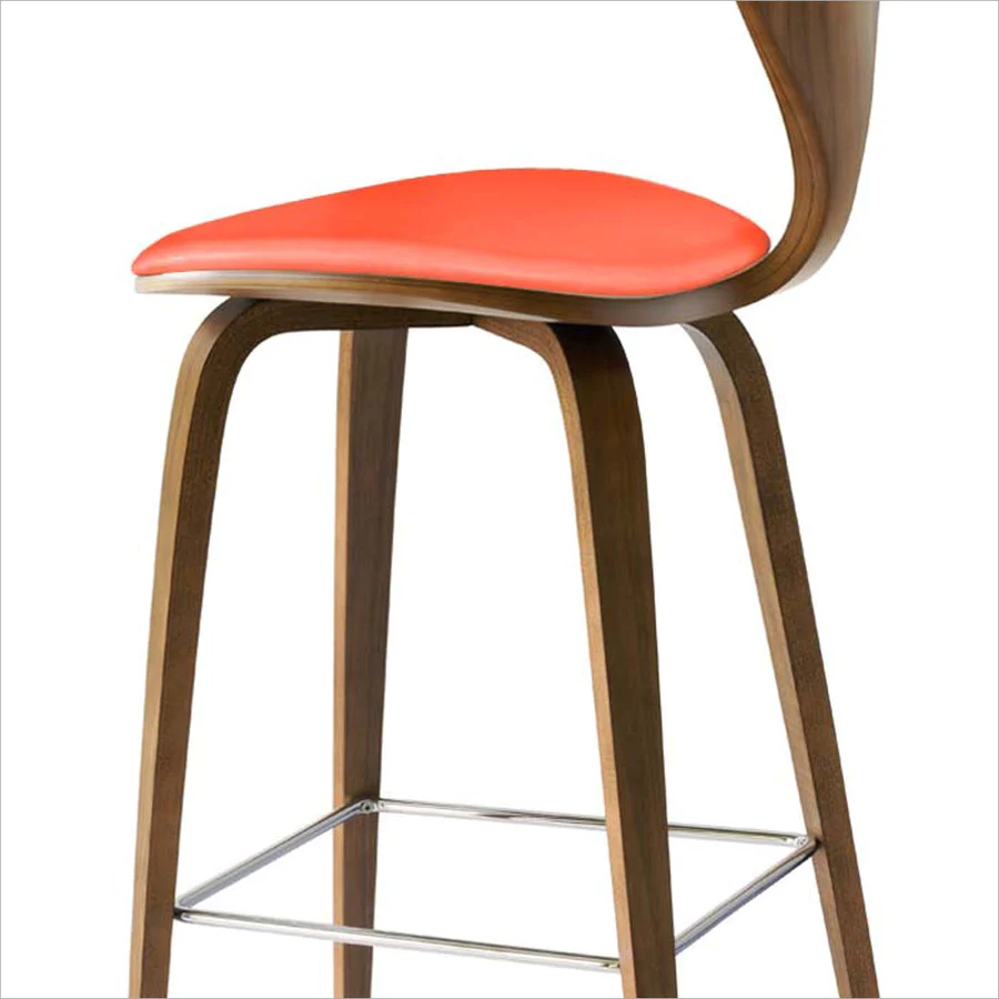 Cherner Wood Base Stool – with seat and back pads