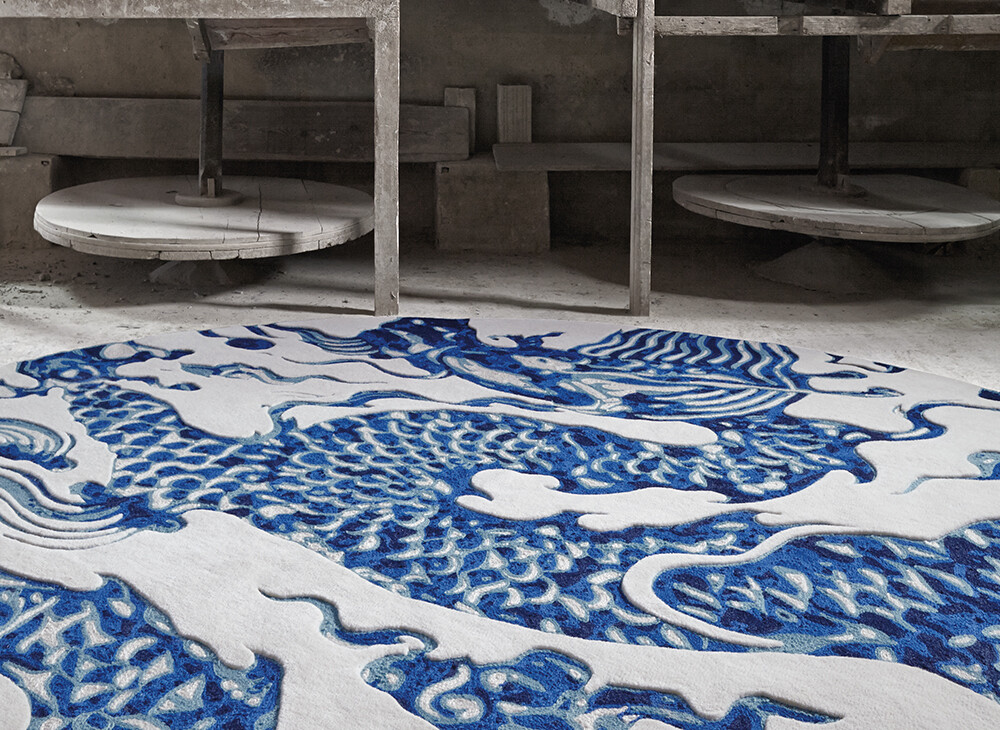 GAN Blue China Rug