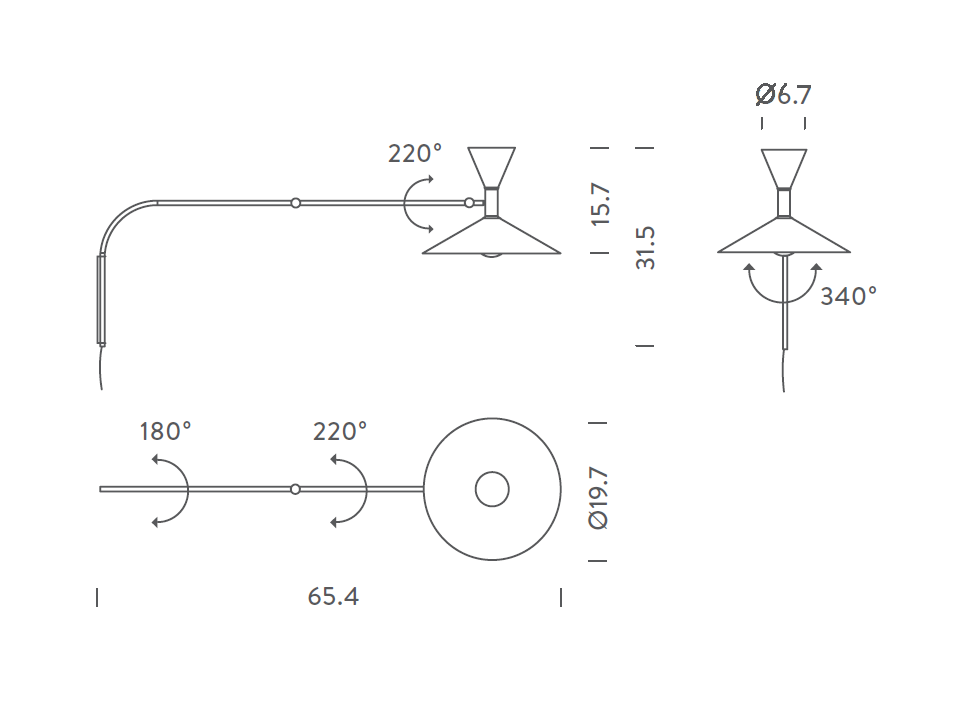 Nemo Lampe De Marseille Wall Lamp