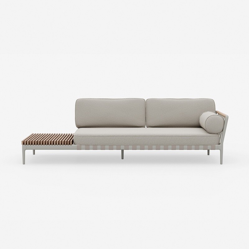 Vipp Open-Air End Table Sofa, End Table Position: Left Side