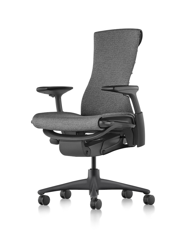 Herman Miller Embody® Chair, Base/Frame Finish: Graphite, Casters: Multi-Floor Caster