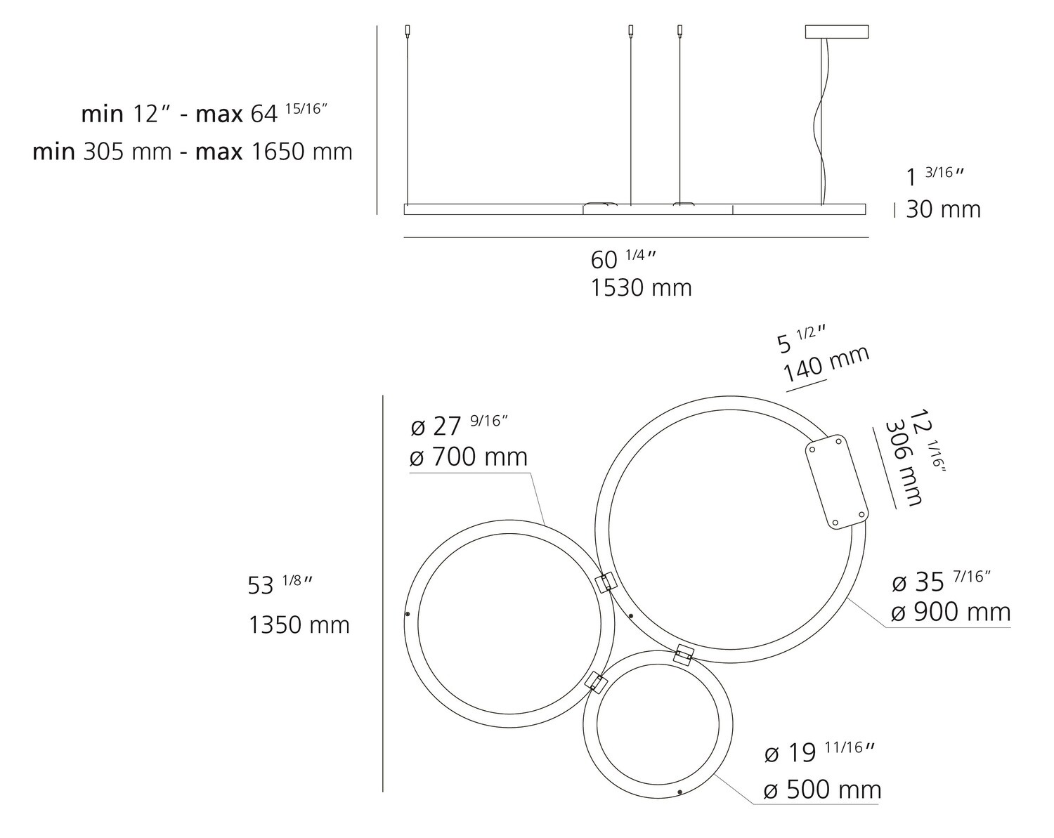 Ripple Cluster Suspension Lamp