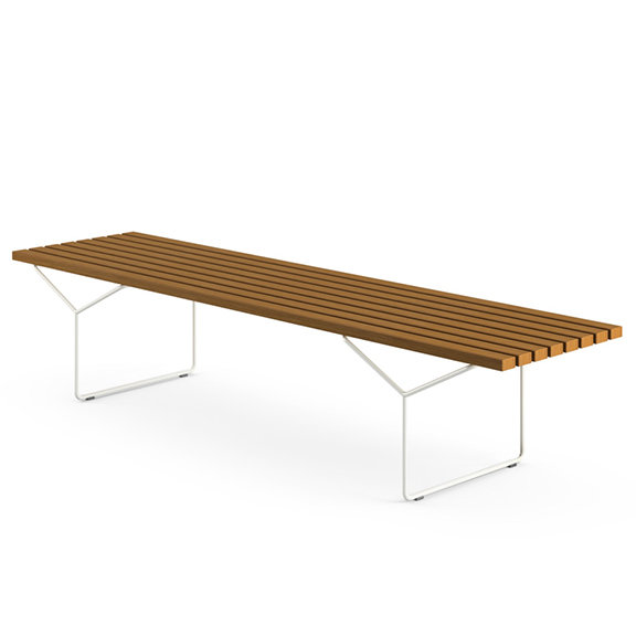 Knoll Outdoor Bertoia Bench, Frame Finish: White