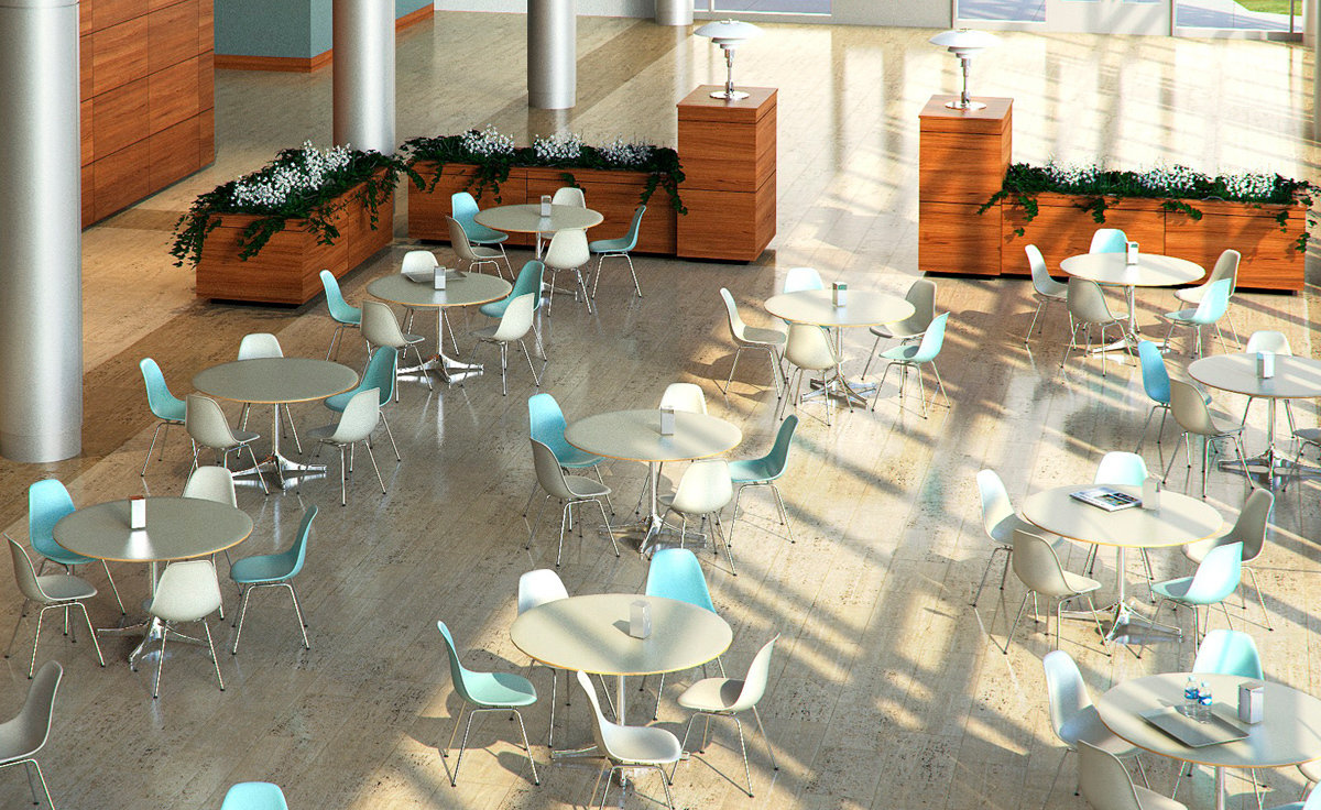 Herman Miller® Eames® Molded Plastic Side Chair 4-Leg Base