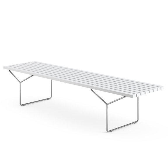 Knoll Bertoia Bench, Slat Colour: White