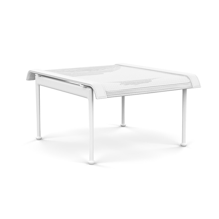 Knoll 1966 Ottoman, Frame: White, Seat: White Strap, White Mesh