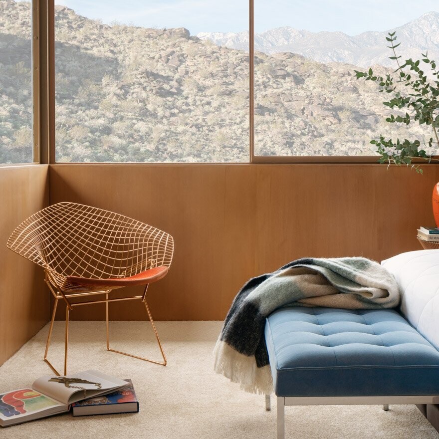 Knoll Bertoia Diamond Chair Gold
