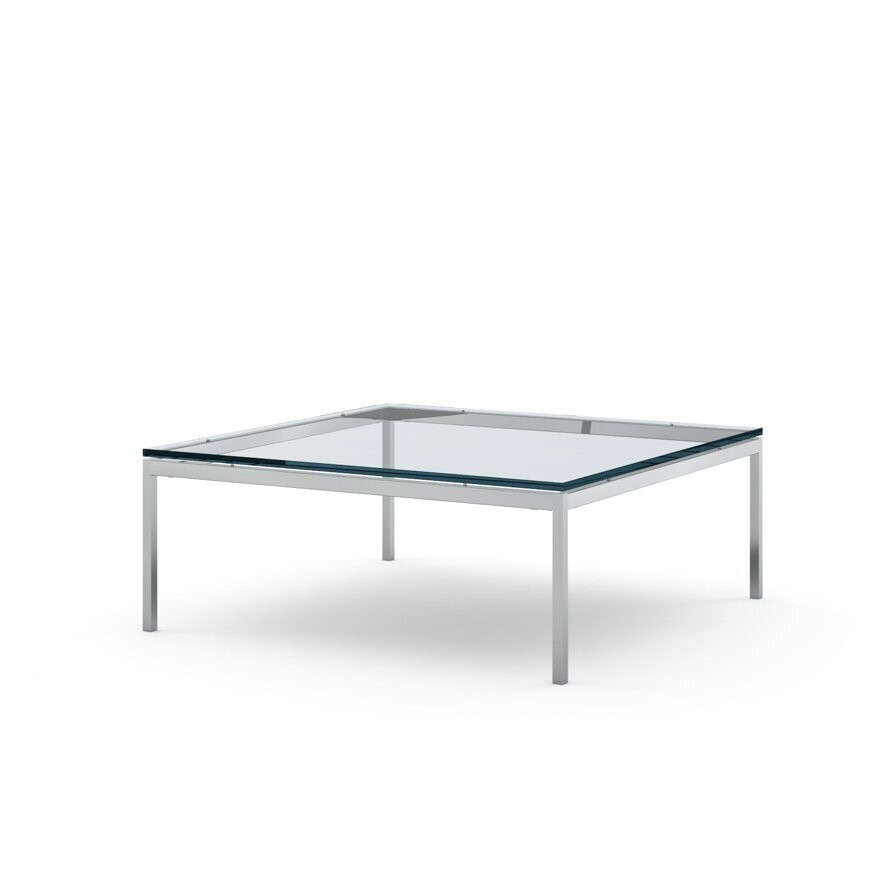 Knoll Florence Knoll Low Coffee Table, Top Finish: Clear Glass
