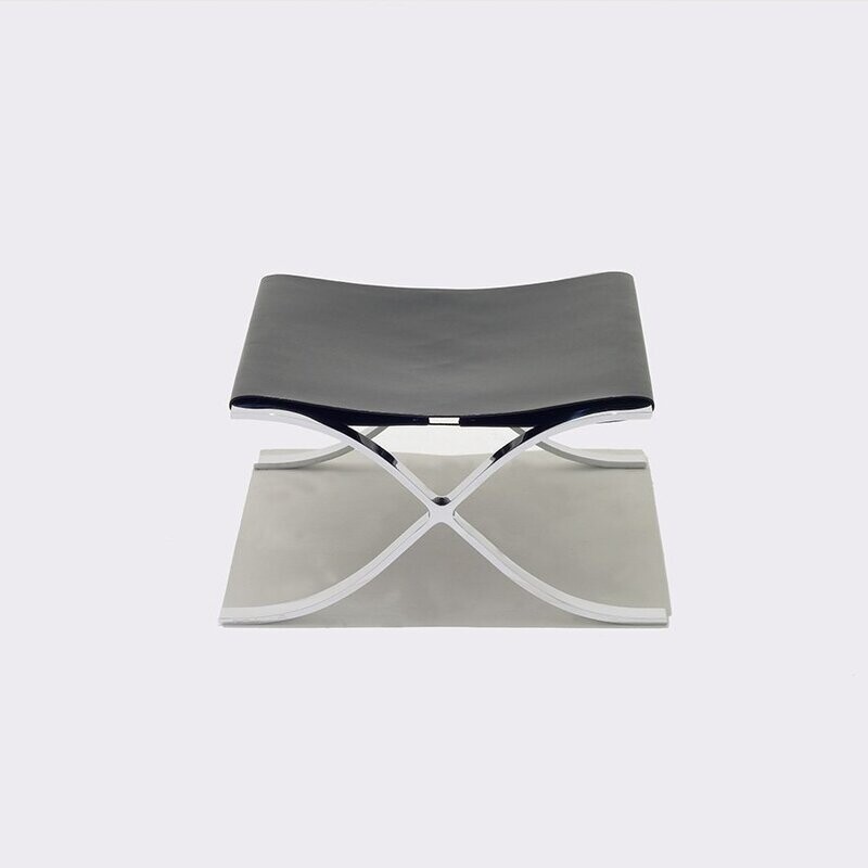 Knoll Barcelona Stool with Cowhide Sling