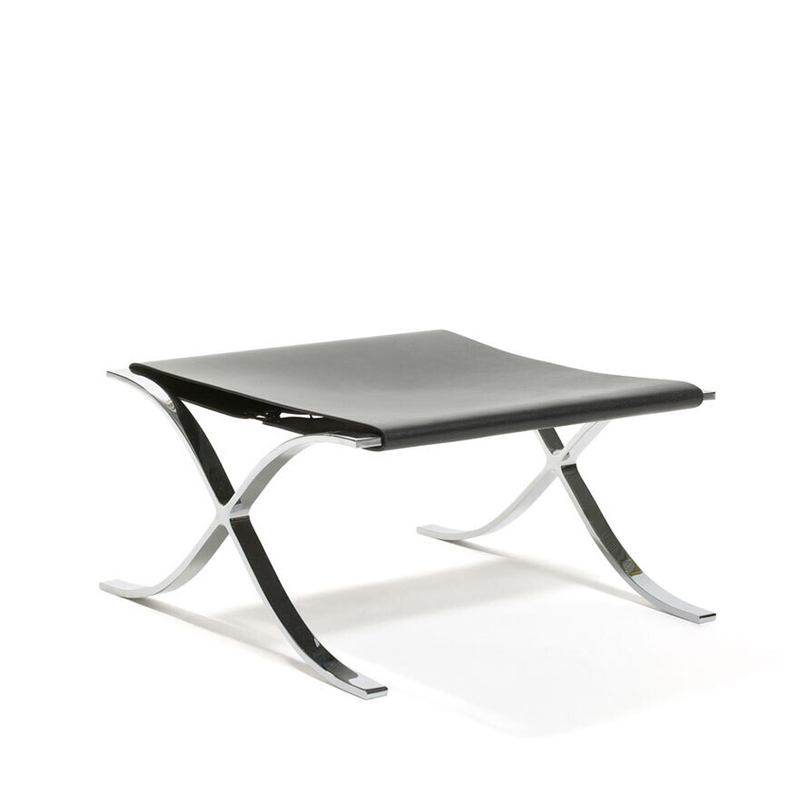 Knoll Barcelona Stool with Cowhide Sling
