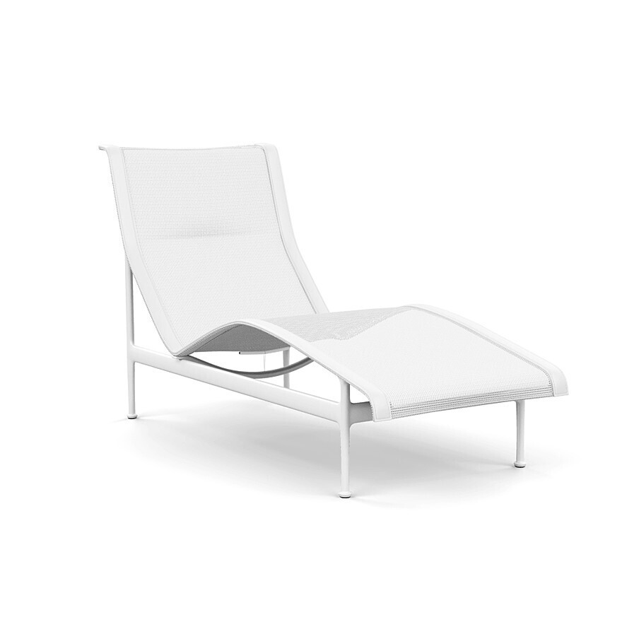Knoll 1966 Contour Chaise, Frame, Seat Configuration: White, White