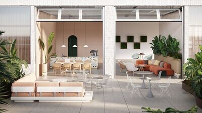 Herman Miller Eames Wire Base Low Table Outdoor