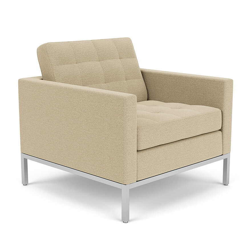 Knoll Florence Knoll Lounge Chair, Upholstery: Classic Boucle, Neutral