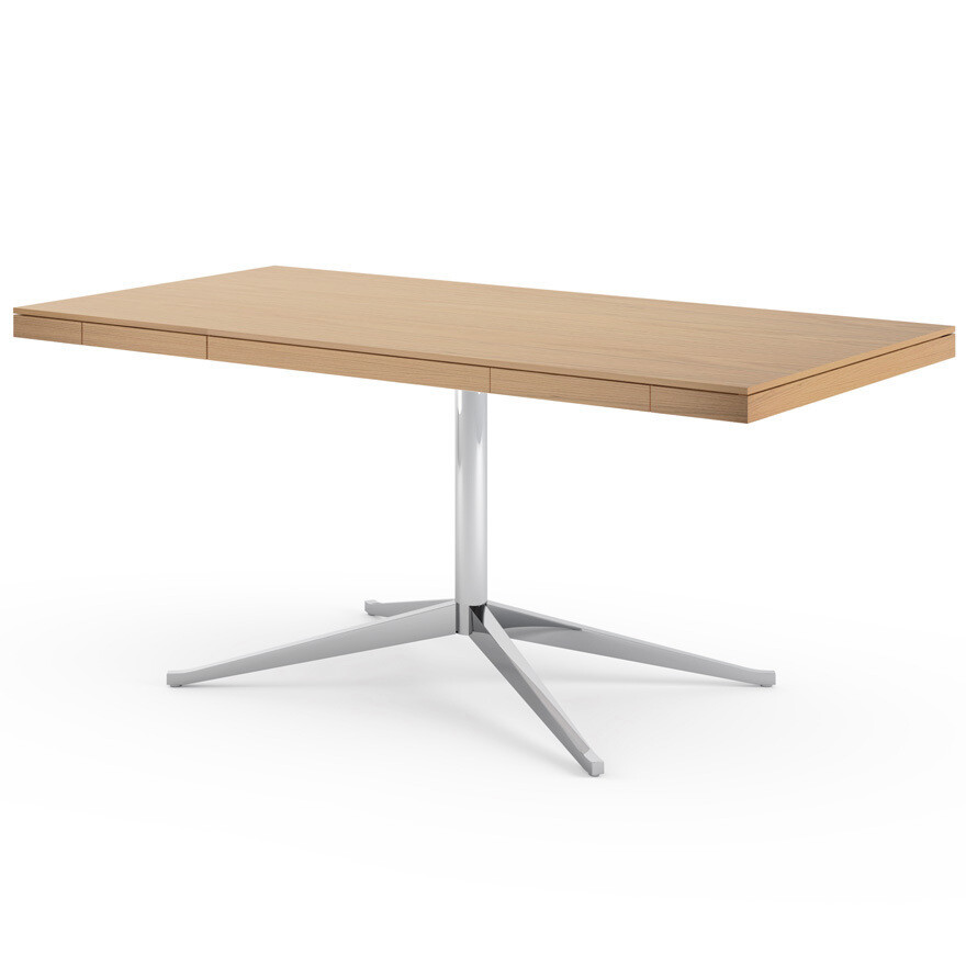 Knoll Florence Knoll Executive Desk, Top Veneer: Natural Oak
