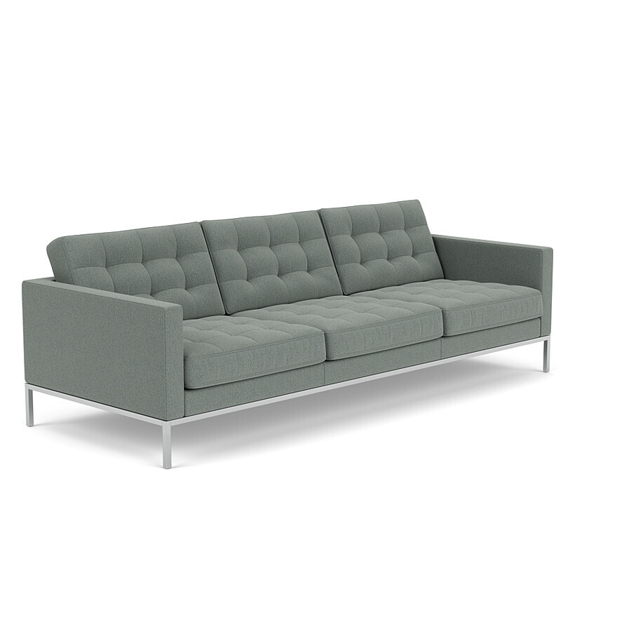 Florence Knoll Relaxed Sofa, Upholstery: Classic Boucle, Smoke