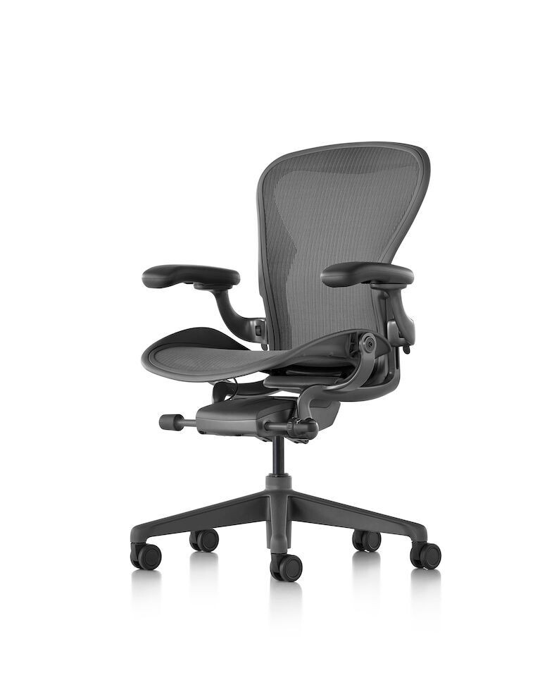 Herman Miller Aeron Chair, Basic Model, Size: A, Colour Finish: Graphite Frame/Chassis/Base