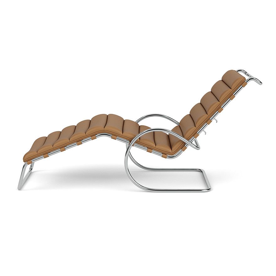Knoll MR Adjustable Chaise Lounge, Grade U Volo Leather: Tan VO 0945
