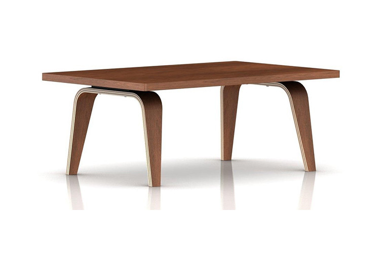 Herman Miller® Eames® Rectangular Coffee Table Veneer Top, Width: 36" inches Wide, Finish Options: Walnut Veneer Top with Walnut Veneer Edge and Leg Finish