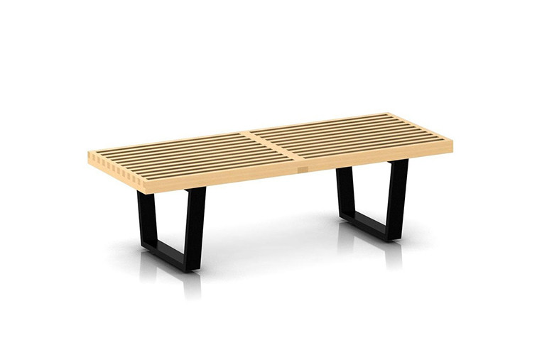 Herman Miller® Nelson™ Platform Bench, Base: Ebonized Wood, Finish: Maple, Width: 48"
