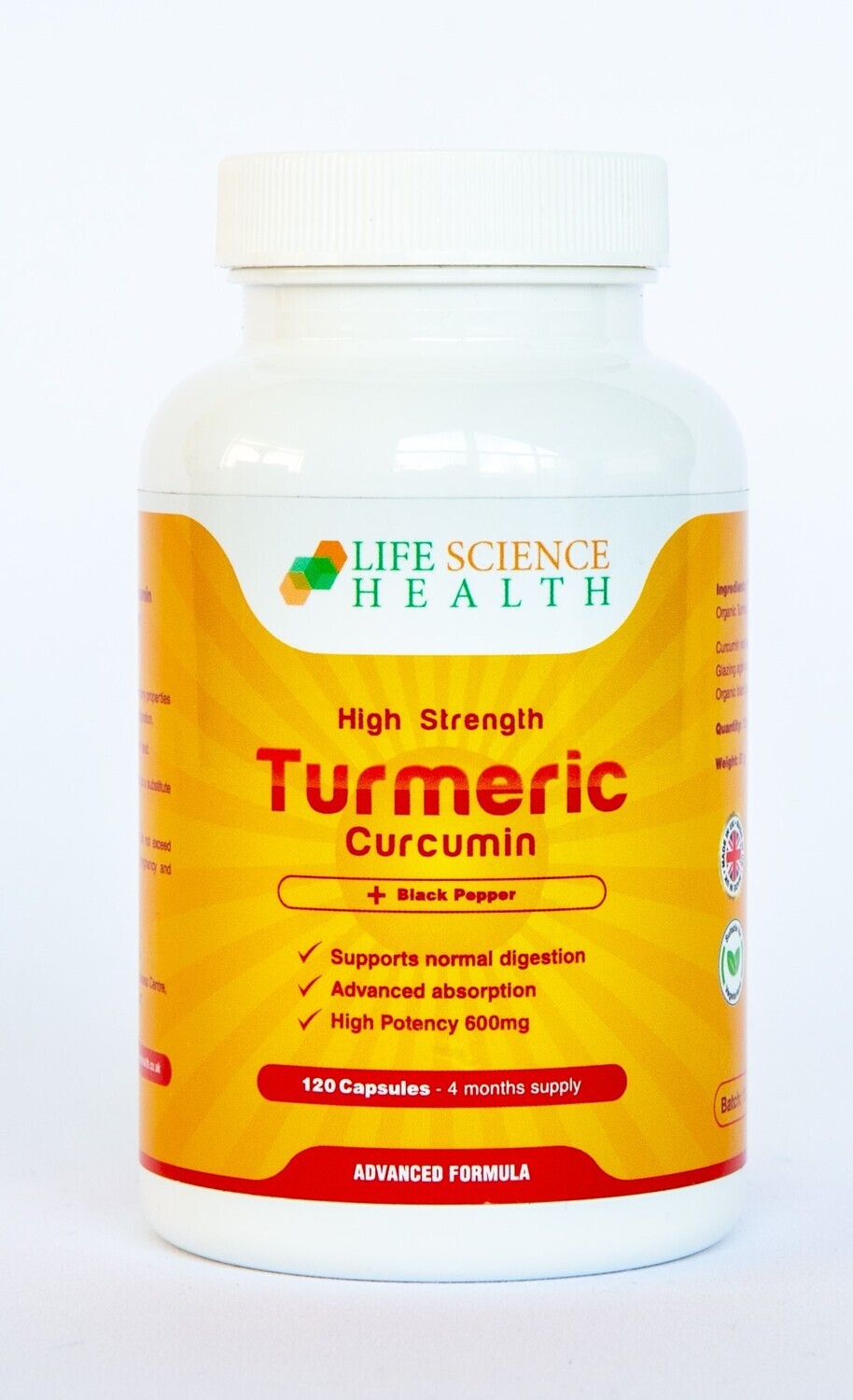 Turmeric Curcumin High Strength 1200mg with Bioperine 5mg