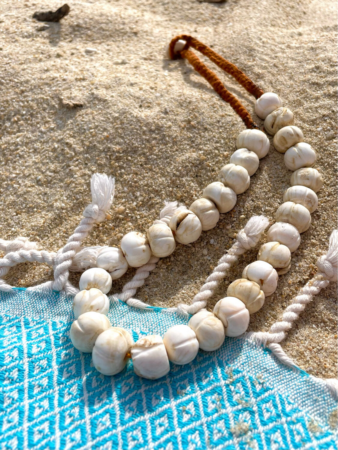Collier ancien perles de négoce - Blanc