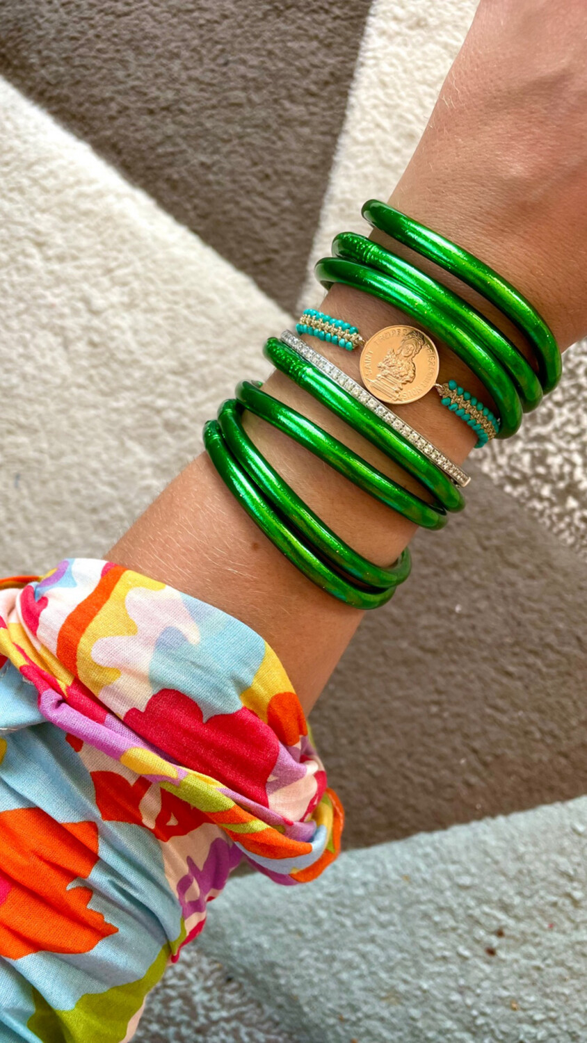 Joncs de temples bouddhistes à mantra - Vert Pin