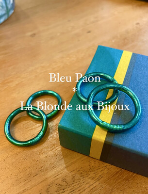Bague bouddhiste Bleu Paon