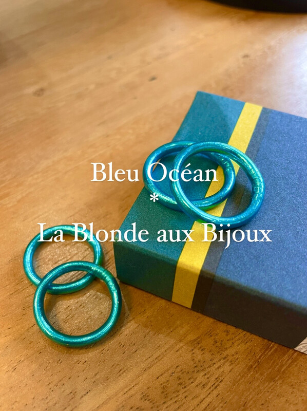 Bague bouddhiste Bleu Ocean