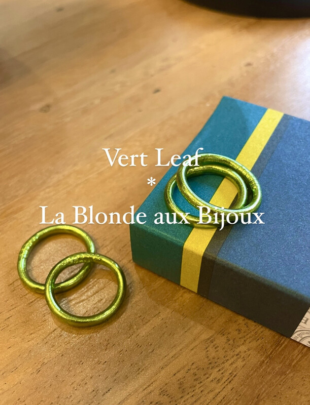 Bague bouddhiste Vert Leaf