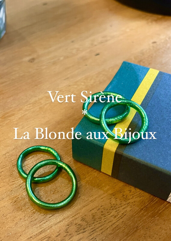 Bague bouddhiste Vert Sirène