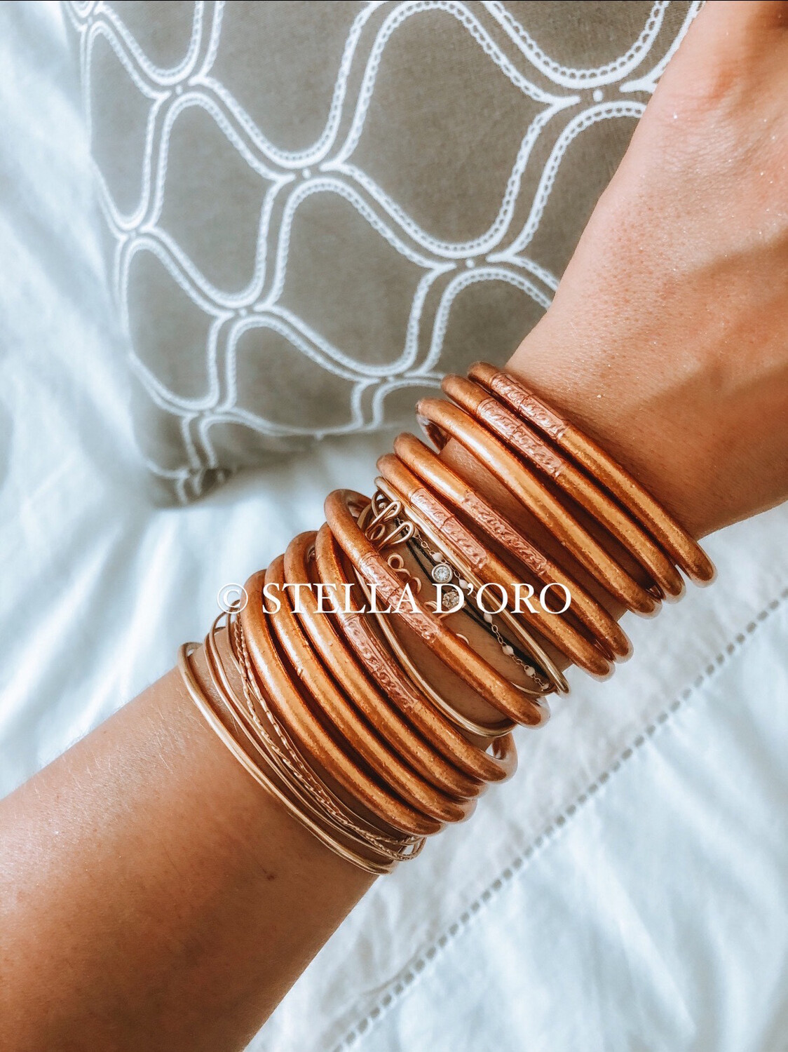 Joncs de temples bouddhistes à mantra - Copper