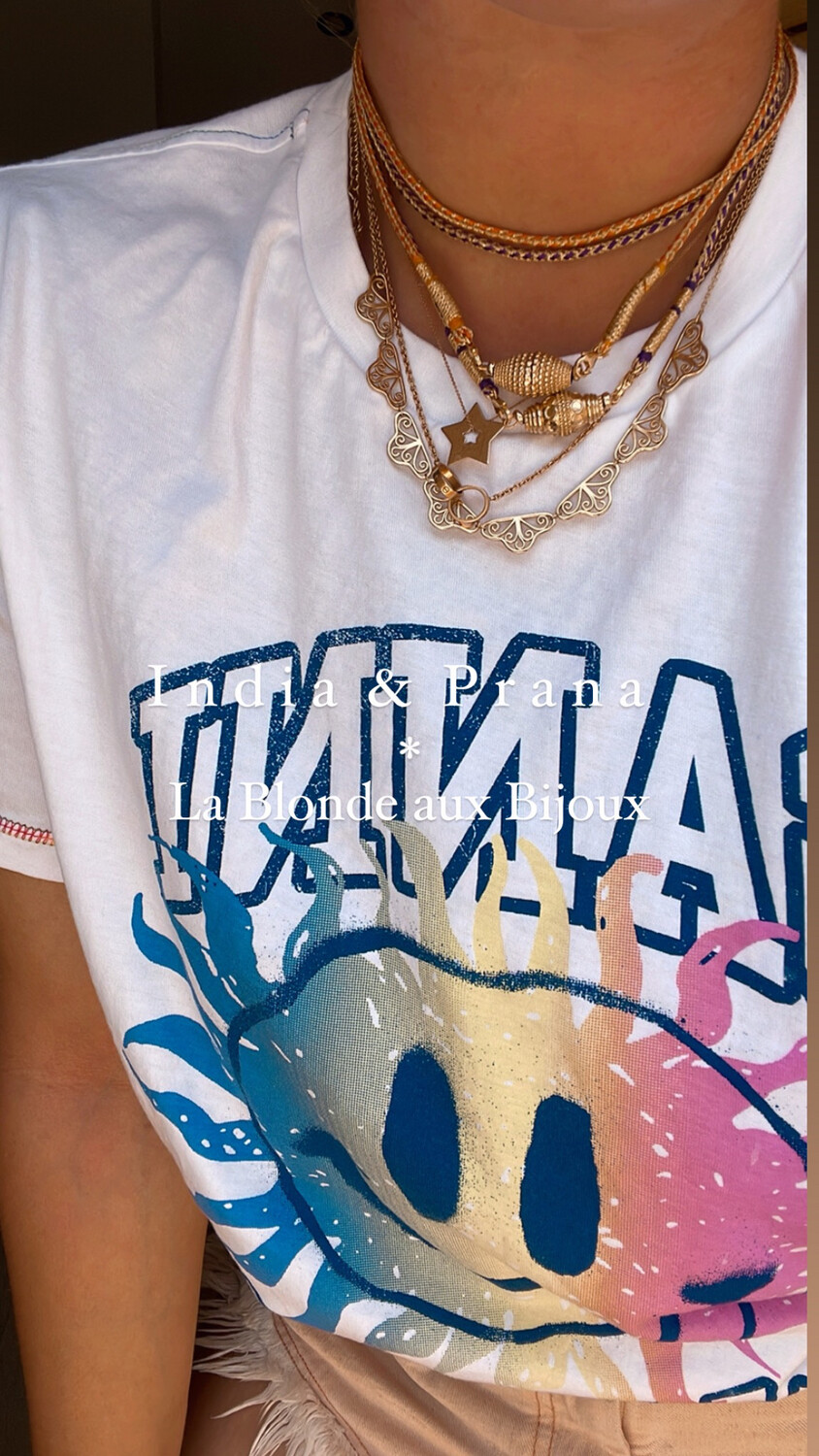 Collier cordon tressé India DOUBLE TOUR