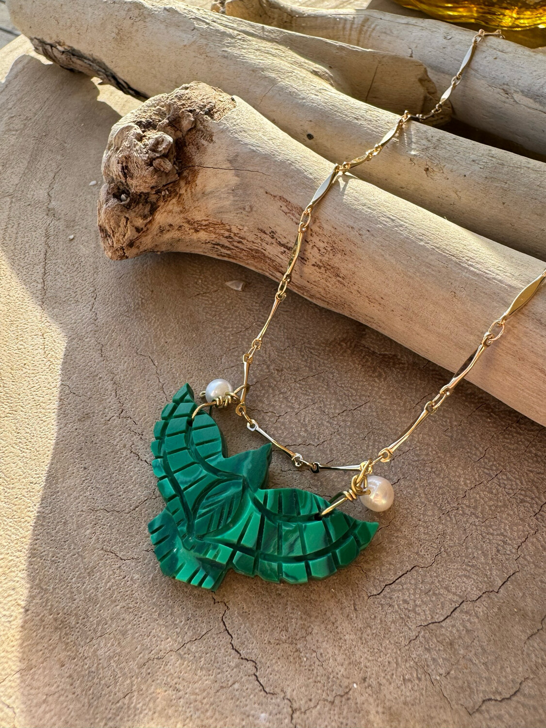 Collier Totem Eagle Malachite