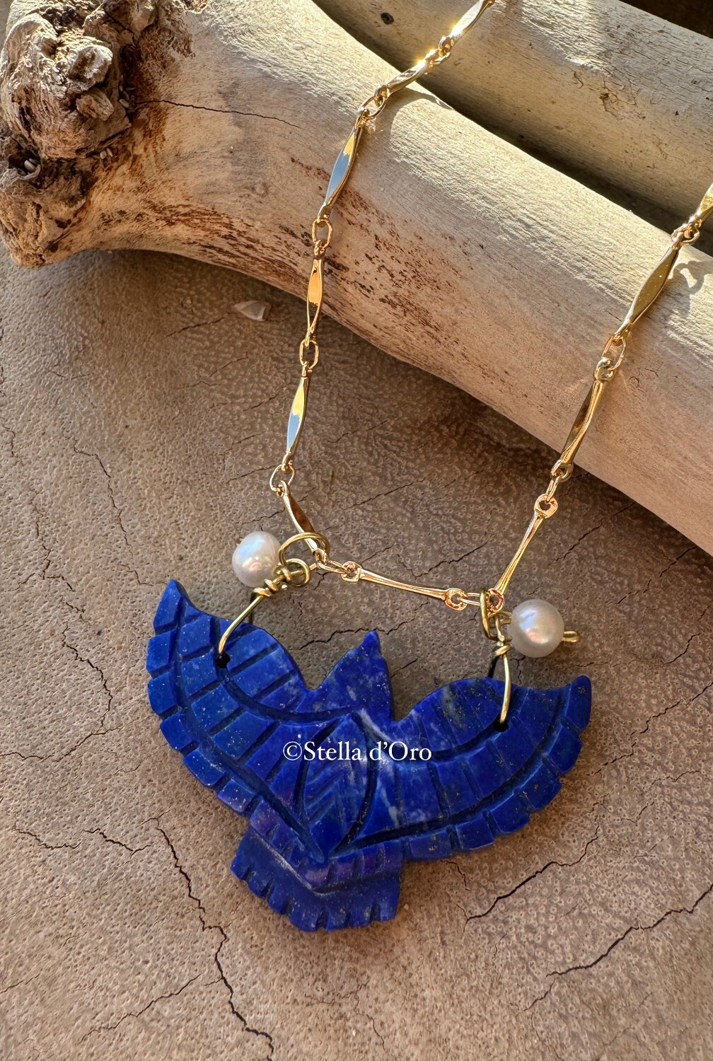 Collier Totem Eagle Lapis-Lazuli