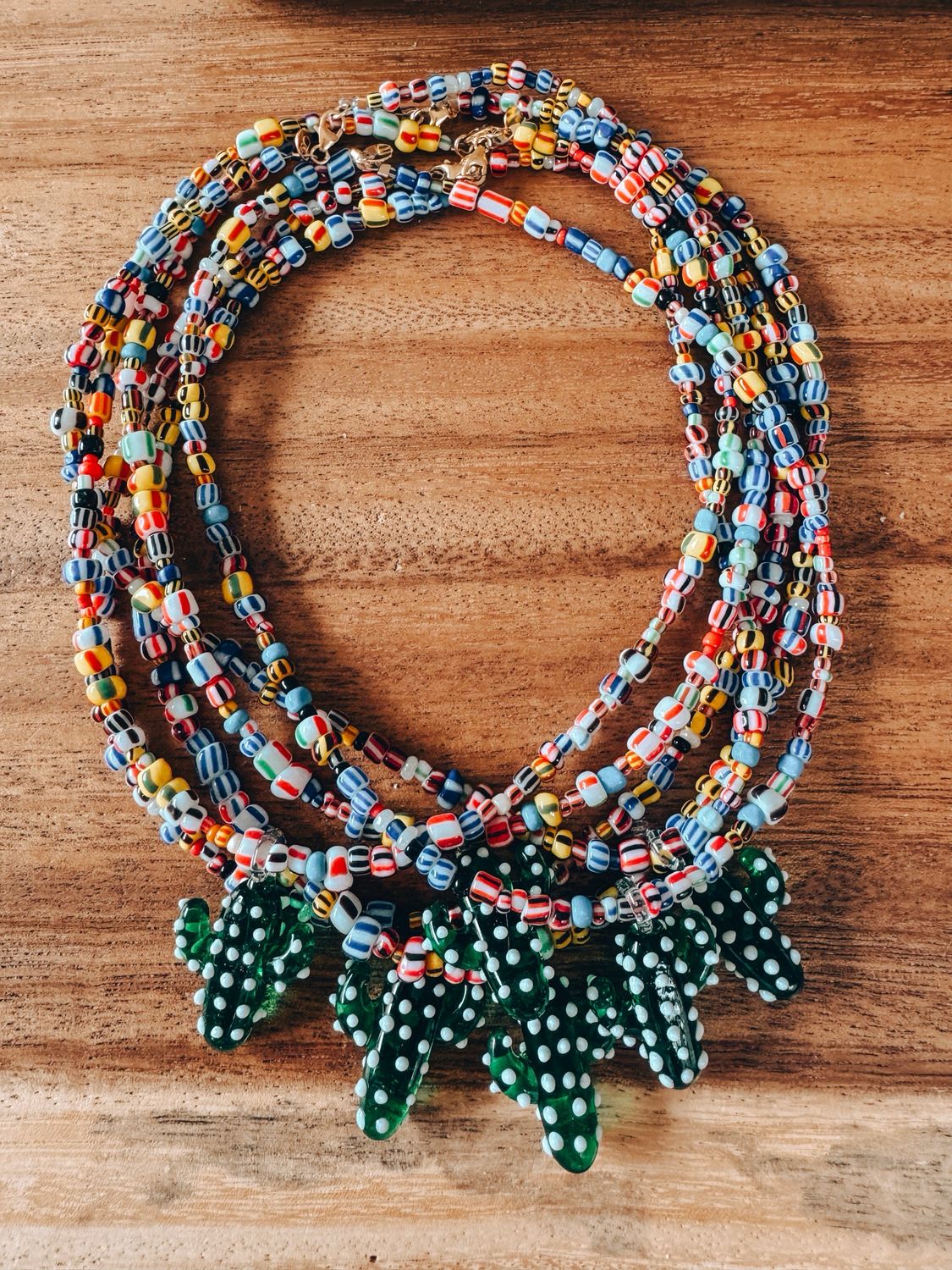 Collier Summer Cactus vert 