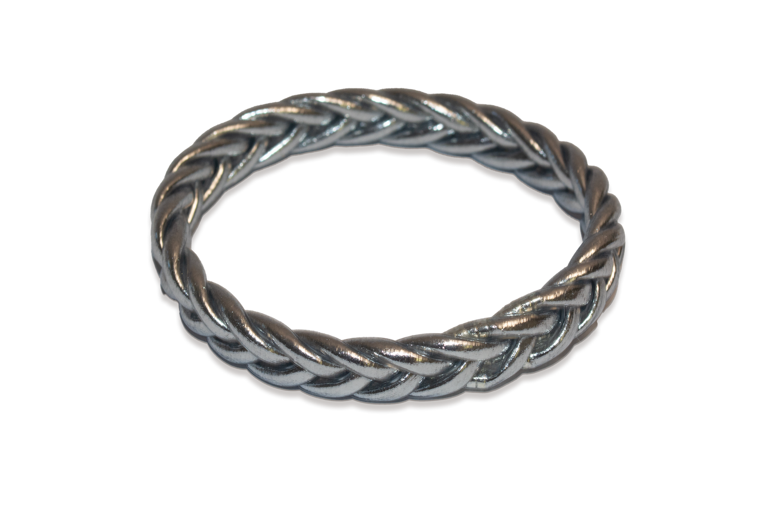 Jonc de temples bouddhistes tressé - SIlver