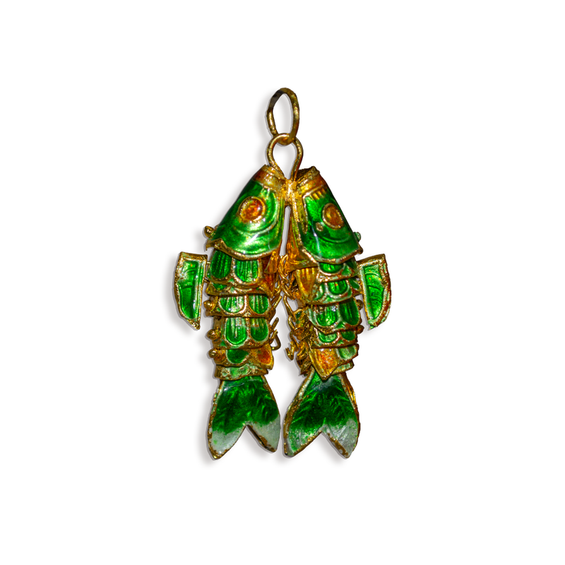 Green Gemini Charm