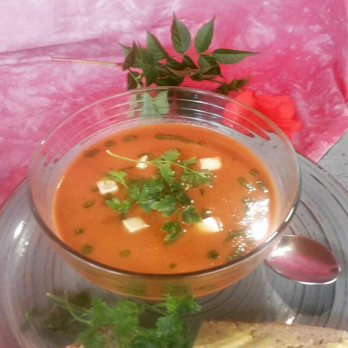 Roasted tomato, garlic and lentil soup 500ml