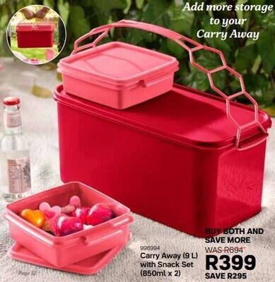 Carry Away 9L with Snack set (850ml x 2)