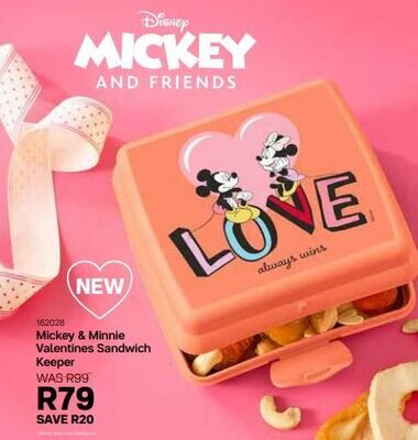 Mickey & Minnie Love Sandwich Keeper