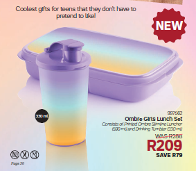 Ombre Girls Lunch Set