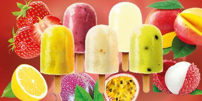 MIXED PACK A - 10 Ice Bomb Real Fruit Lollies