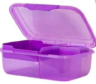 Bento Lunch Box 1.6lt + Hydrate+ Bottle (800ml) &amp; Smart Pods (200ml x 2) Mauve