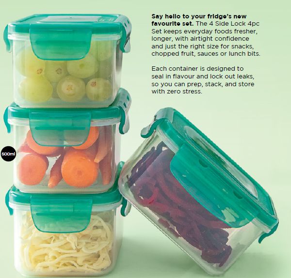 4 Side Lock Rectangle (500ml x 4)