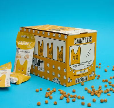 Sea salt chickpeas - 20 Single 40g packets in a Grumpy Bus