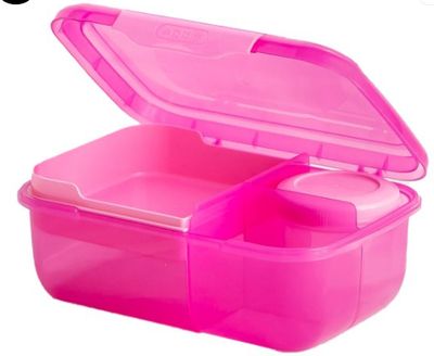 Bento Lunch Box 1.6lt  + Smart Pods (200ml x 1) Pink
